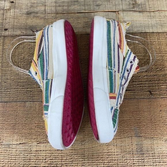 Corkys Rainbow Striped Babalu Canvas Shoes - Picture 4 of 11